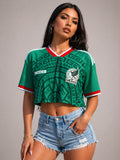 Womens Cropped Mexico Croppped Jersey